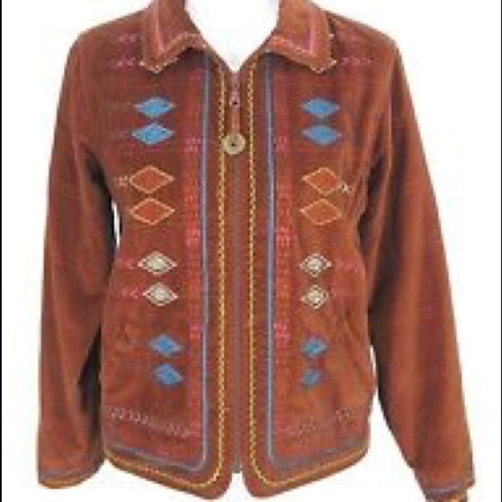 Vintage velvet embroidered jacket